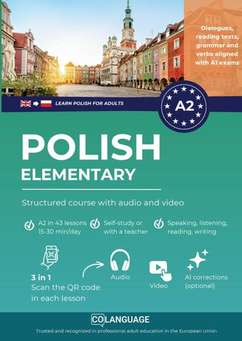 Learn Polish A2 elementary. Structured course with audio and video (Learn Polish for adults)
