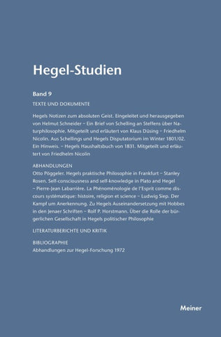 Hegel-Studien Band 9