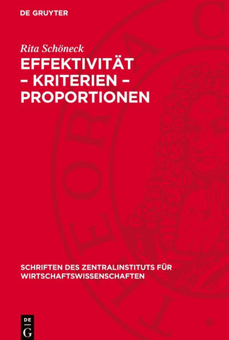 Effektivität – Kriterien – Proportionen