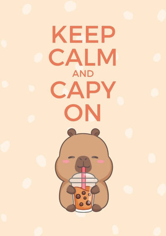 Cream Boba Capybara Notebook