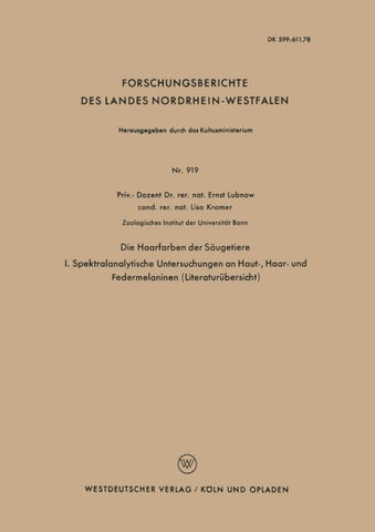 Die Haarfarben der Säugetiere