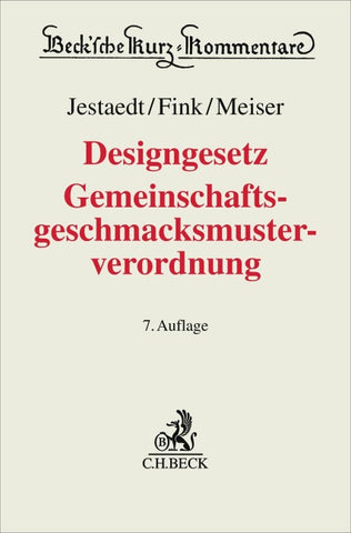 Designgesetz, Gemeinschaftsgeschmacksmusterverordnung. DesignG, GGV