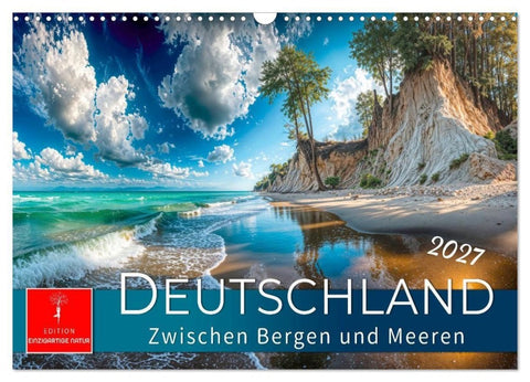 Deutschland - zwischen Bergen und Meeren (Wandkalender 2027 DIN A3 quer), CALVENDO Monatskalender