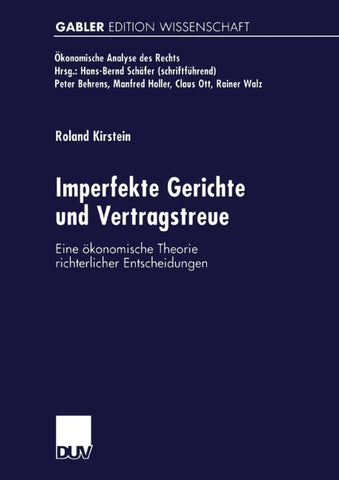 Imperfekte Gerichte und Vertragstreue