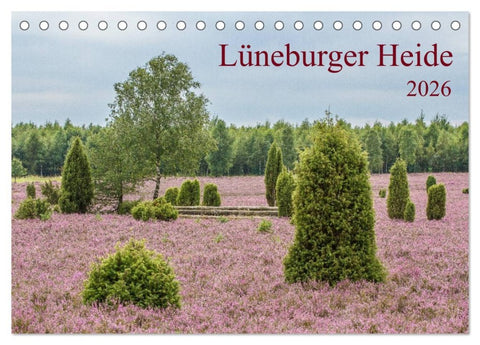 Lüneburger Heide (Tischkalender 2026 DIN A5 quer), CALVENDO Monatskalender
