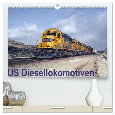 US Diesellokomotiven (hochwertiger Premium Wandkalender 2026 DIN A2 quer), Kunstdruck in Hochglanz