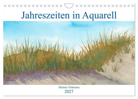 Jahreszeiten in Aquarell (Wandkalender 2027 DIN A4 quer), CALVENDO Monatskalender