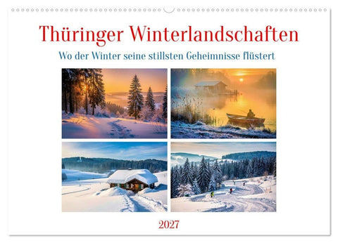 Thüringer Winterlandschaften (Wandkalender 2027 DIN A2 quer), CALVENDO Monatskalender
