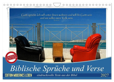 Biblische Sprüche und Verse (Wandkalender 2027 DIN A4 quer), CALVENDO Monatskalender