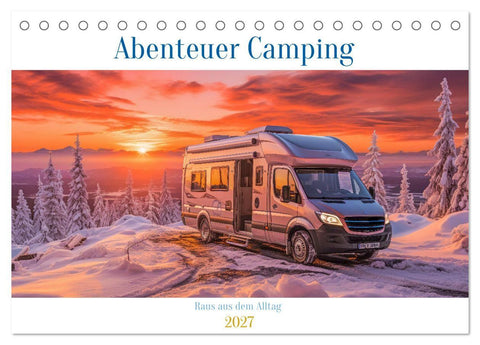 Abenteuer Camping (Tischkalender 2027 DIN A5 quer), CALVENDO Monatskalender