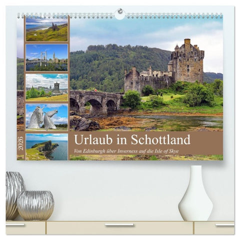 Urlaub in Schottland (hochwertiger Premium Wandkalender 2026 DIN A2 quer), Kunstdruck in Hochglanz