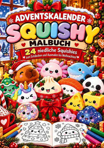 Squishy Adventskalender Malbuch