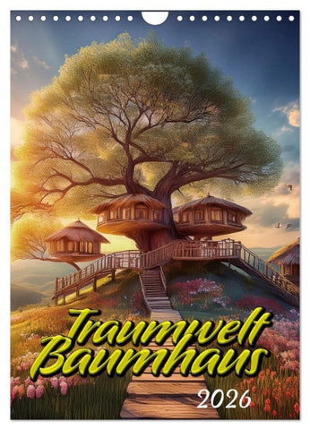 Traumwelt Baumhaus (Wandkalender 2026 DIN A4 hoch), CALVENDO Monatskalender