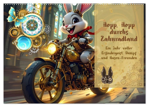 Hopp, Hopp durchs Zahnradland (Wandkalender 2027 DIN A2 quer), CALVENDO Monatskalender