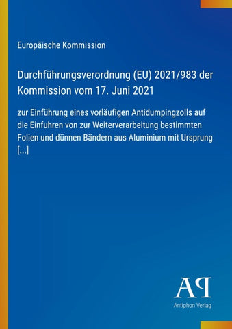 Durchführungsverordnung (EU) 2021/983 der Kommission vom 17. Juni 2021