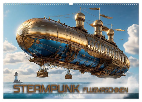 Steampunk Flugmaschinen (Wandkalender 2026 DIN A2 quer), CALVENDO Monatskalender