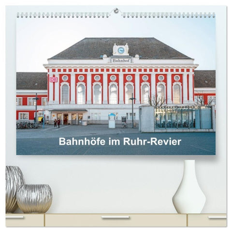 Bahnhöfe im Ruhr-Revier (hochwertiger Premium Wandkalender 2026 DIN A2 quer), Kunstdruck in Hochglanz