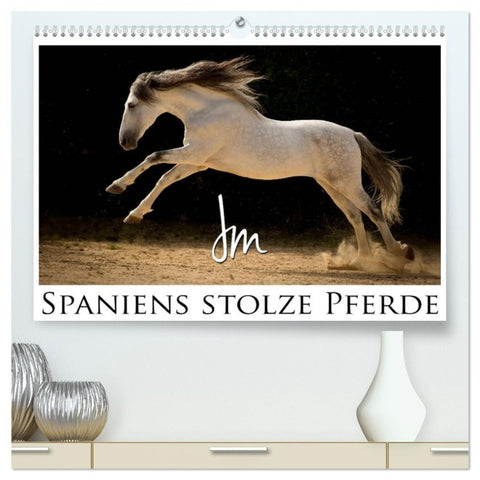 Spaniens stolze Pferde (hochwertiger Premium Wandkalender 2027 DIN A2 quer), Kunstdruck in Hochglanz