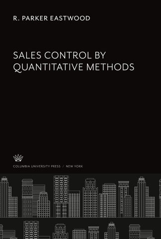 Sales Control by Quantitative Methods