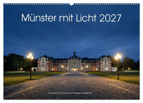 Münster mit Licht (Wandkalender 2027 DIN A2 quer), CALVENDO Monatskalender
