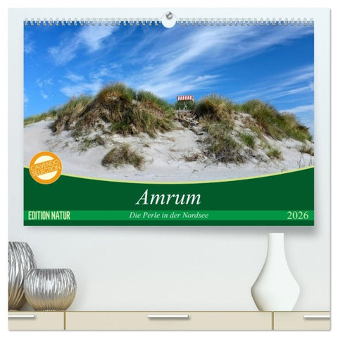 Amrum, die Perle in der Nordsee (hochwertiger Premium Wandkalender 2026 DIN A2 quer), Kunstdruck in Hochglanz