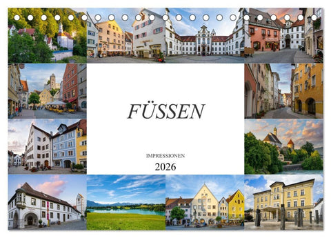 Füssen Impressionen (Tischkalender 2026 DIN A5 quer), CALVENDO Monatskalender