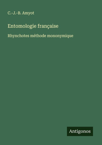 Entomologie française