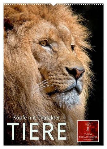 Tiere - Köpfe mit Charakter (Wandkalender 2027 DIN A2 hoch), CALVENDO Monatskalender