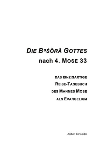 Die besôrâ Gottes nach 4. Mose 33