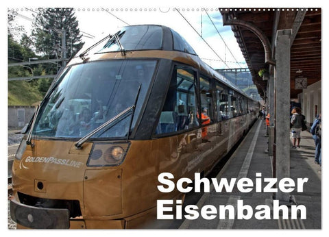 Schweizer Eisenbahn (Wandkalender 2027 DIN A2 quer), CALVENDO Monatskalender