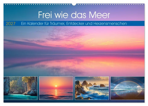 Frei wie das Meer (Wandkalender 2027 DIN A2 quer), CALVENDO Monatskalender
