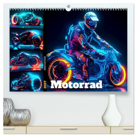 Motorrad Innovation (hochwertiger Premium Wandkalender 2027 DIN A2 quer), Kunstdruck in Hochglanz