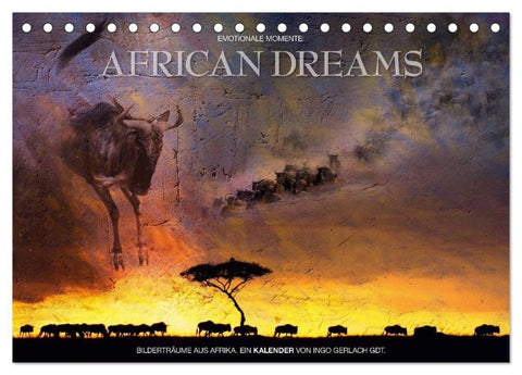 Emotionale Momente: African Dreams (Tischkalender 2027 DIN A5 quer), CALVENDO Monatskalender