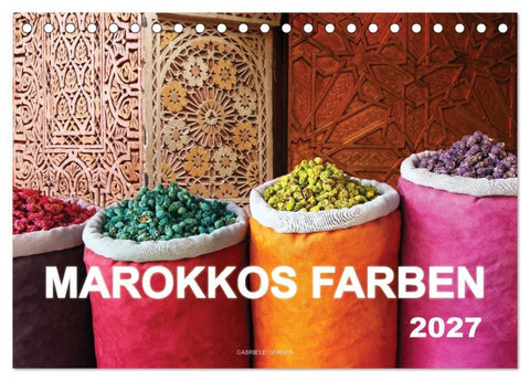 Marokkos Farben (Tischkalender 2027 DIN A5 quer), CALVENDO Monatskalender