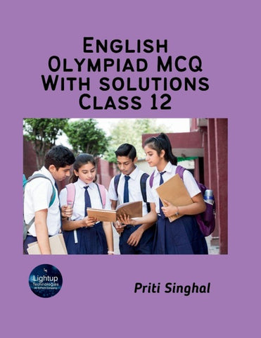 English Olympiad MCQ with solutions Class 12