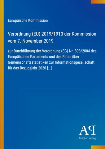Verordnung (EU) 2019/1910 der Kommission vom 7. November 2019