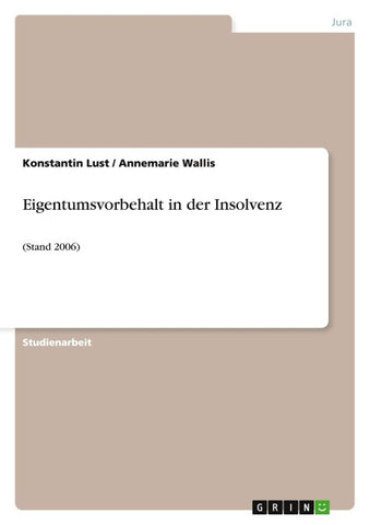 Eigentumsvorbehalt in der Insolvenz