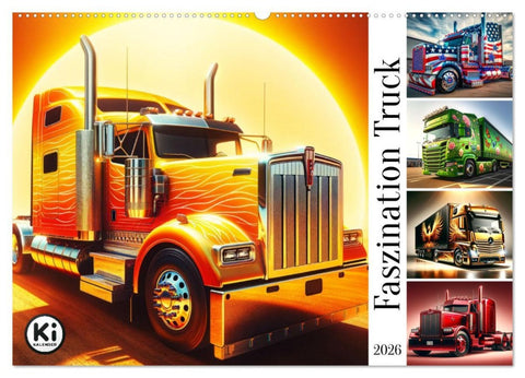 Faszination Truck: KI-Designs von Lack und Leistung (Wandkalender 2026 DIN A2 quer), CALVENDO Monatskalender