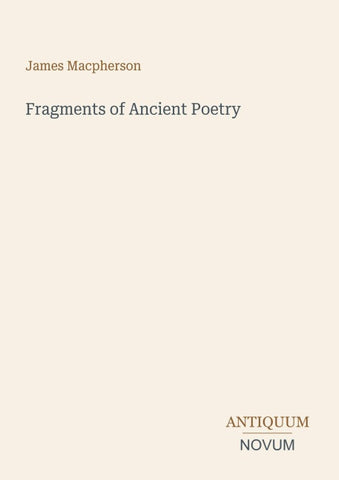 Fragments of Ancient Poetry