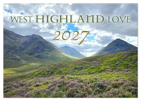 West Highland Love Kalender (Wandkalender 2027 DIN A2 quer), CALVENDO Monatskalender