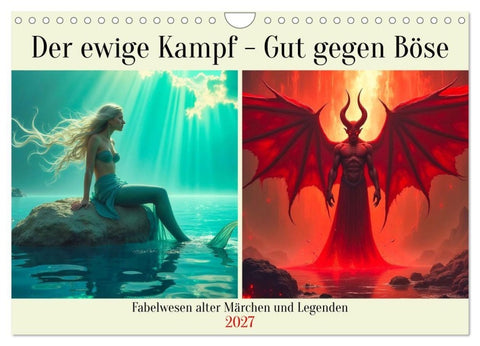 Der ewige Kampf - Gut gegen Böse (Wandkalender 2027 DIN A4 quer), CALVENDO Monatskalender