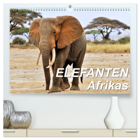 Elefanten Afrikas (hochwertiger Premium Wandkalender 2027 DIN A2 quer), Kunstdruck in Hochglanz
