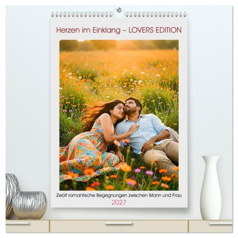 Herzen im Einklang – LOVERS EDITION (hochwertiger Premium Wandkalender 2027 DIN A2 hoch), Kunstdruck in Hochglanz