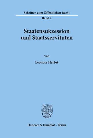 Staatensukzession und Staatsservituten.
