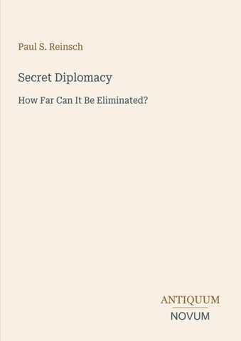 Secret Diplomacy