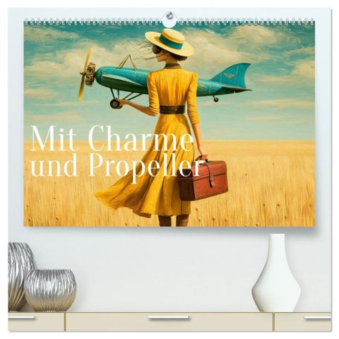 Mit Charme und Propeller (hochwertiger Premium Wandkalender 2027 DIN A2 quer), Kunstdruck in Hochglanz