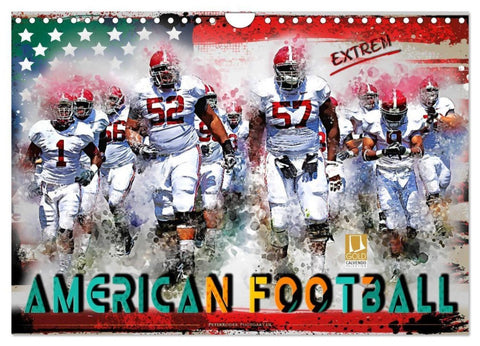 American Football extrem (Wandkalender 2027 DIN A4 quer), CALVENDO Monatskalender