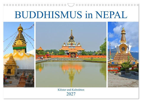 BUDDHISMUS in NEPAL (Wandkalender 2027 DIN A3 quer), CALVENDO Monatskalender