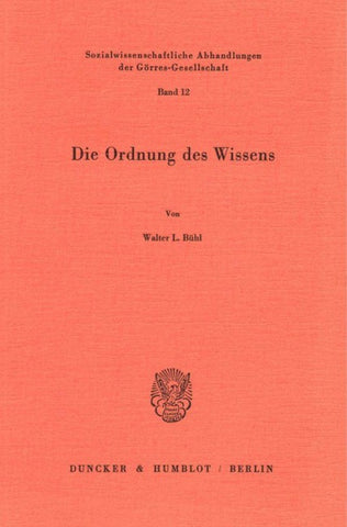 Die Ordnung des Wissens.