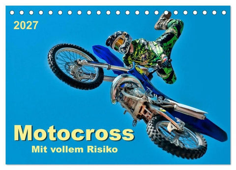 Motocross - mit vollem Risiko (Tischkalender 2027 DIN A5 quer), CALVENDO Monatskalender